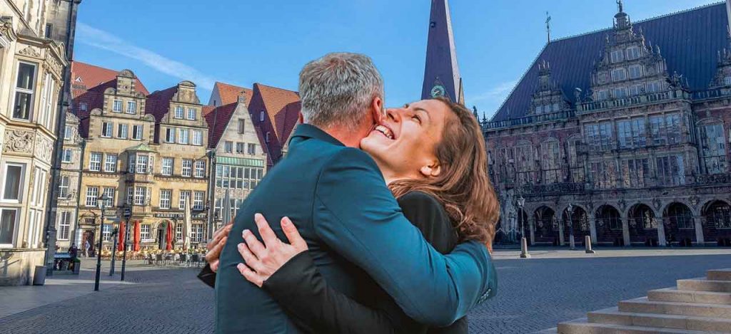 Verliebtes Paar in Bremen