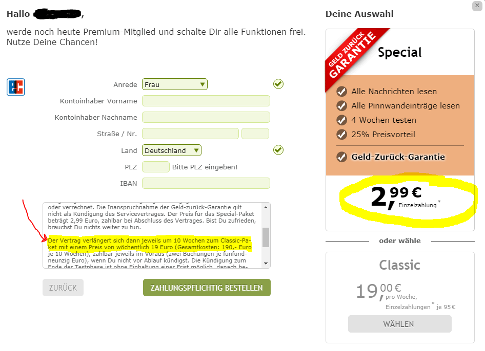 Abofalle durch Schnäppchen-Angebot