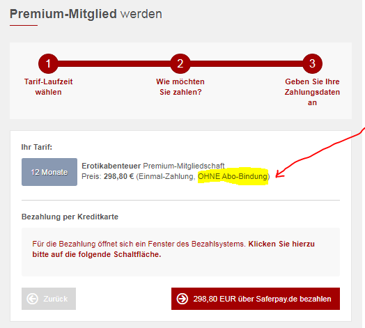 Hinweis auf keine Verlängerung
